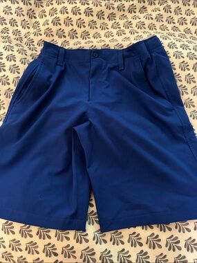 Youth Under Armour Royal Blue Flat Front Golf Shorts YLG